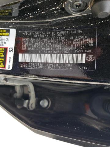 Photo 9 VIN: 4T1B61HK9KU819163 - TOYOTA CAMRY XSE 