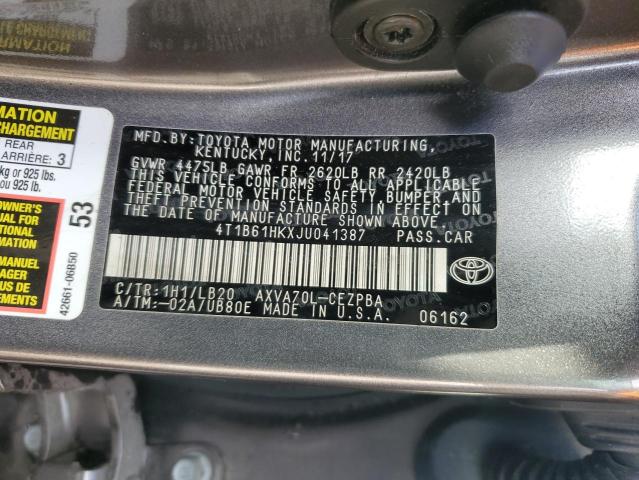 Photo 11 VIN: 4T1B61HKXJU041387 - TOYOTA CAMRY 