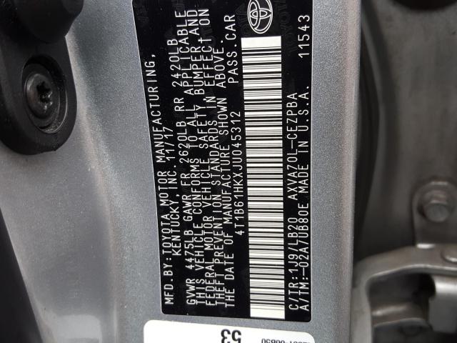 Photo 9 VIN: 4T1B61HKXJU045312 - TOYOTA CAMRY XSE 