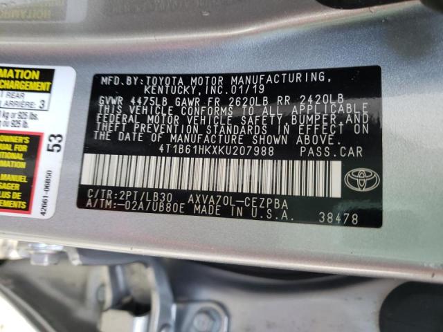 Photo 9 VIN: 4T1B61HKXKU207988 - TOYOTA CAMRY XSE 