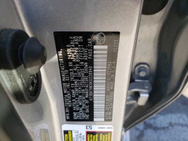 Photo 9 VIN: 4T1B61HKXKU228940 - TOYOTA CAMRY XSE 