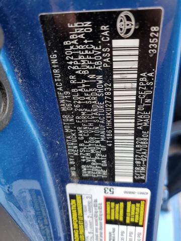 Photo 12 VIN: 4T1B61HKXKU277832 - TOYOTA CAMRY 