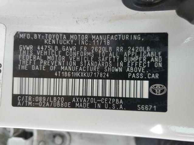 Photo 11 VIN: 4T1B61HKXKU717824 - TOYOTA CAMRY 