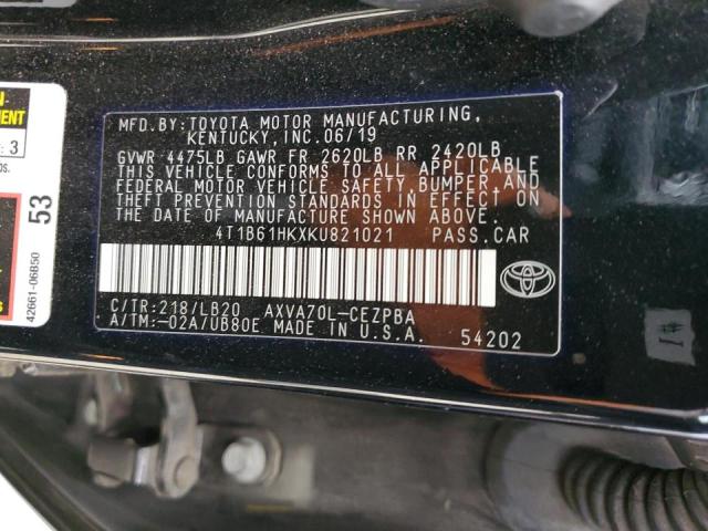 Photo 9 VIN: 4T1B61HKXKU821021 - TOYOTA CAMRY XSE 