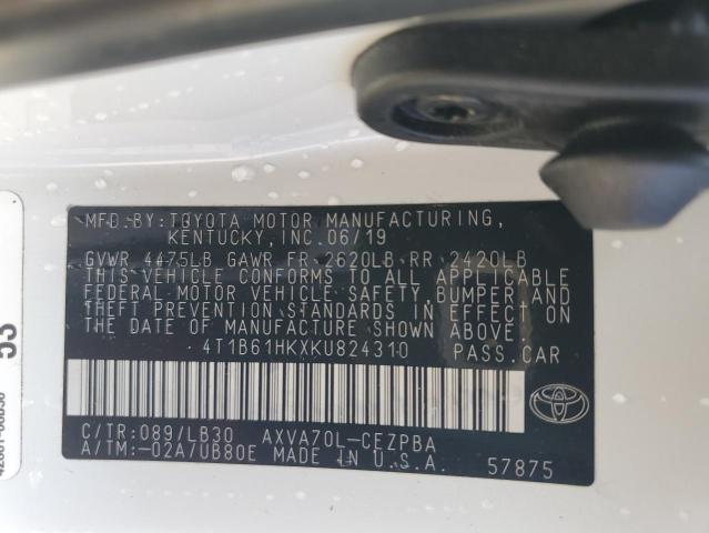 Photo 12 VIN: 4T1B61HKXKU824310 - TOYOTA CAMRY XSE 