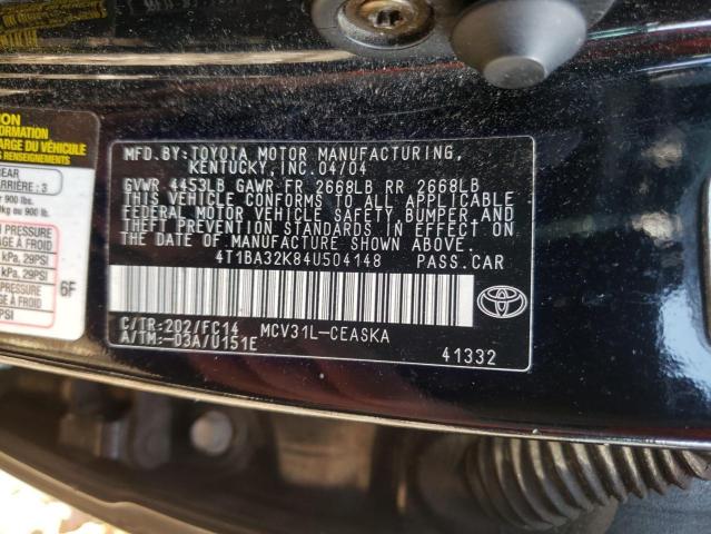 Photo 11 VIN: 4T1BA32K84U504148 - TOYOTA CAMRY SE 