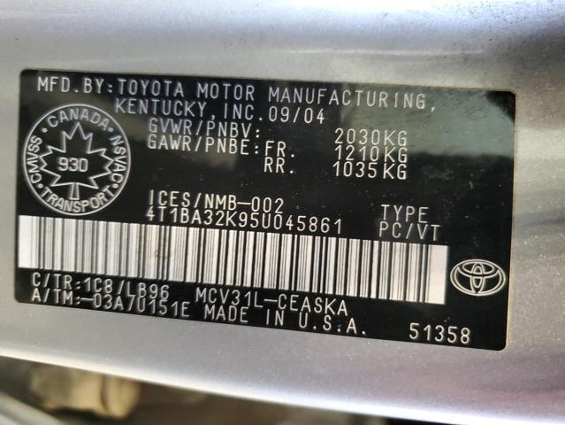 Photo 11 VIN: 4T1BA32K95U045861 - TOYOTA CAMRY 