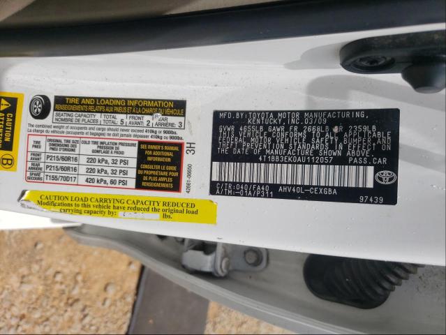 Photo 9 VIN: 4T1BB3EK0AU112057 - TOYOTA CAMRY HYBR 