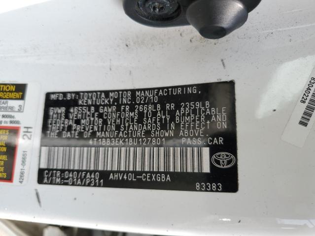 Photo 11 VIN: 4T1BB3EK1BU127801 - TOYOTA CAMRY HYBR 