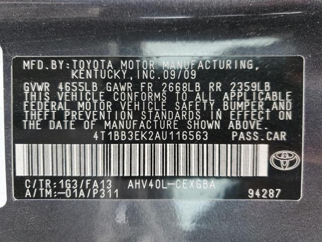 Photo 11 VIN: 4T1BB3EK2AU116563 - TOYOTA CAMRY 