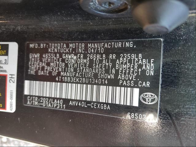 Photo 9 VIN: 4T1BB3EK2BU134014 - TOYOTA CAMRY HYBR 