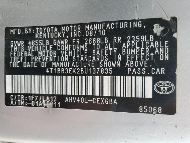 Photo 12 VIN: 4T1BB3EK2BU137835 - TOYOTA CAMRY HYBR 