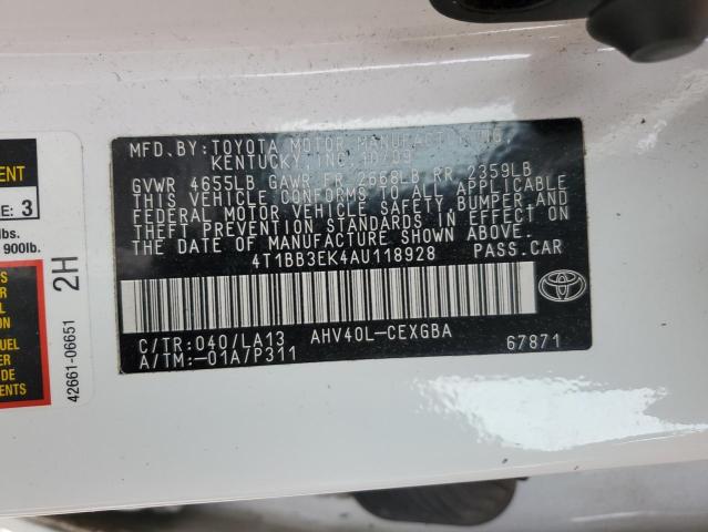 Photo 11 VIN: 4T1BB3EK4AU118928 - TOYOTA CAMRY 