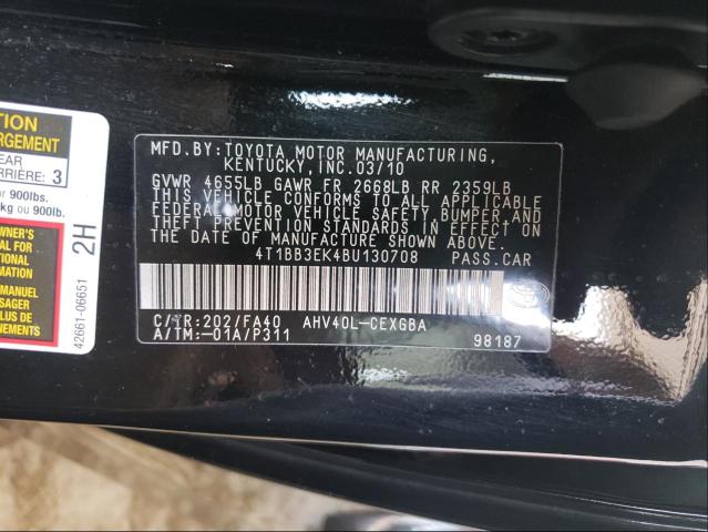 Photo 9 VIN: 4T1BB3EK4BU130708 - TOYOTA CAMRY HYBR 