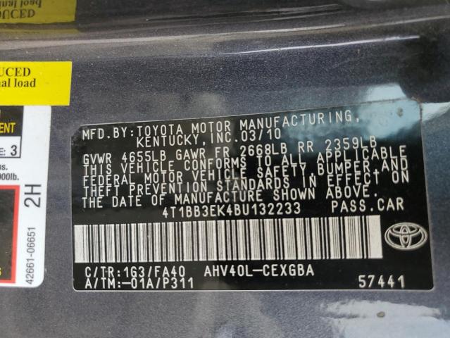 Photo 11 VIN: 4T1BB3EK4BU132233 - TOYOTA CAMRY HYBR 