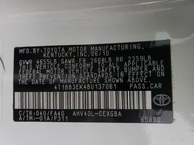 Photo 9 VIN: 4T1BB3EK4BU137061 - TOYOTA CAMRY HYBR 