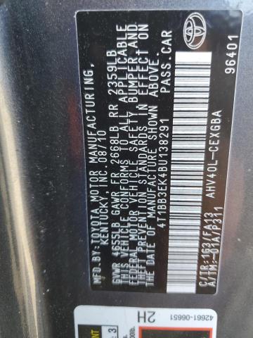 Photo 11 VIN: 4T1BB3EK4BU138291 - TOYOTA CAMRY 