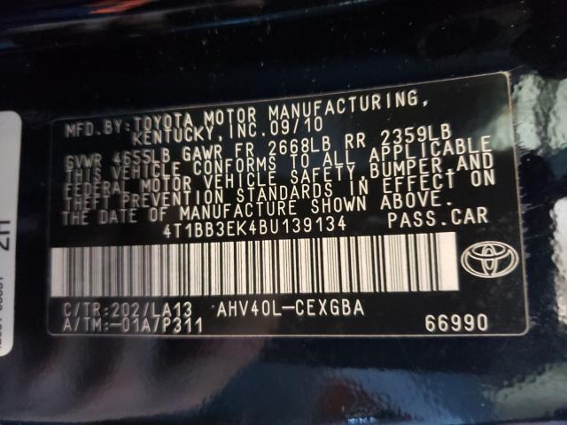 Photo 9 VIN: 4T1BB3EK4BU139134 - TOYOTA CAMRY HYBR 