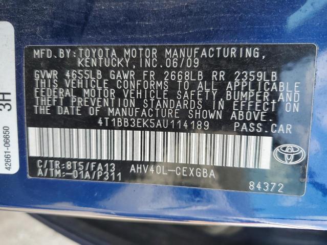 Photo 11 VIN: 4T1BB3EK5AU114189 - TOYOTA CAMRY 