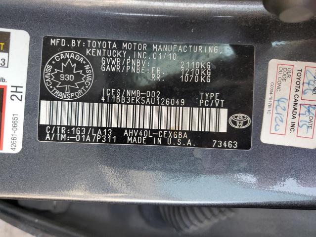 Photo 12 VIN: 4T1BB3EK5AU126049 - TOYOTA CAMRY 