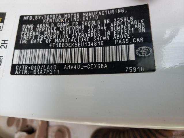 Photo 9 VIN: 4T1BB3EK5BU134816 - TOYOTA CAMRY HYBR 