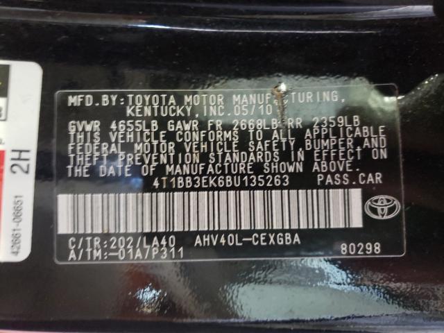 Photo 9 VIN: 4T1BB3EK6BU135263 - TOYOTA CAMRY HYBR 