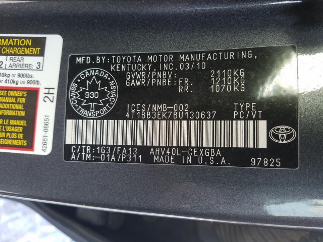 Photo 9 VIN: 4T1BB3EK7BU130637 - TOYOTA CAMRY 