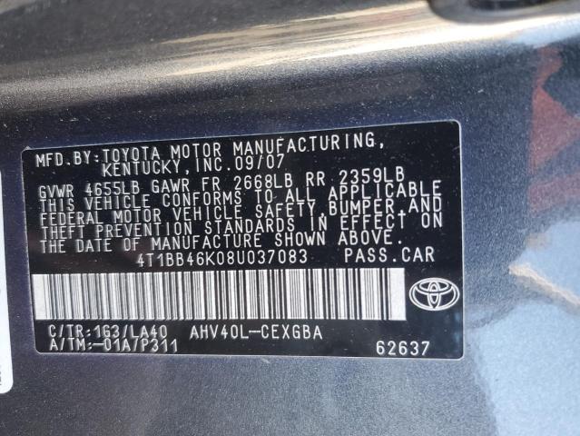 Photo 11 VIN: 4T1BB46K08U037083 - TOYOTA CAMRY HYBR 