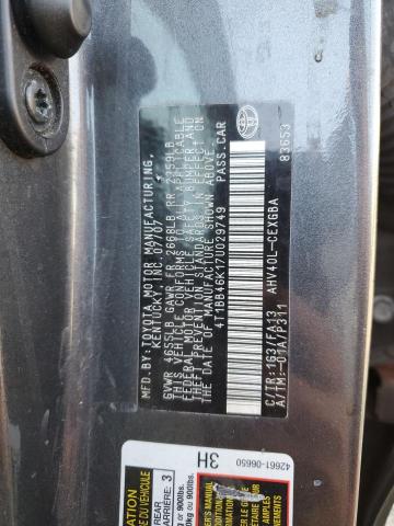 Photo 12 VIN: 4T1BB46K17U029749 - TOYOTA CAMRY HYBR 