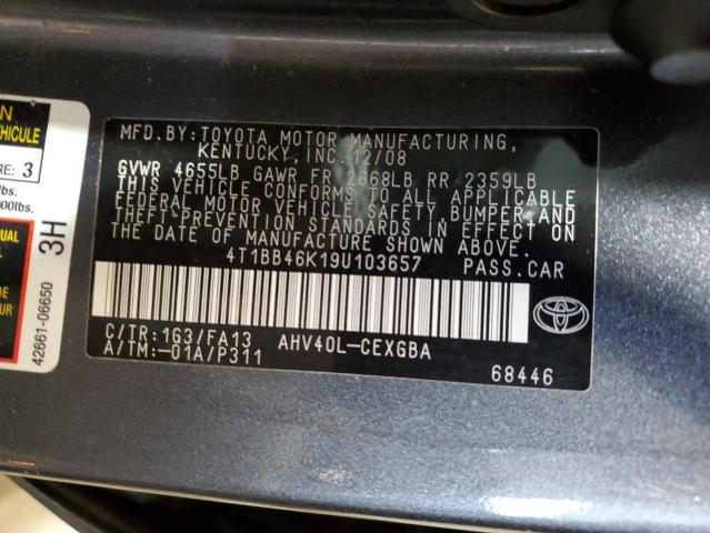 Photo 11 VIN: 4T1BB46K19U103657 - TOYOTA CAMRY 