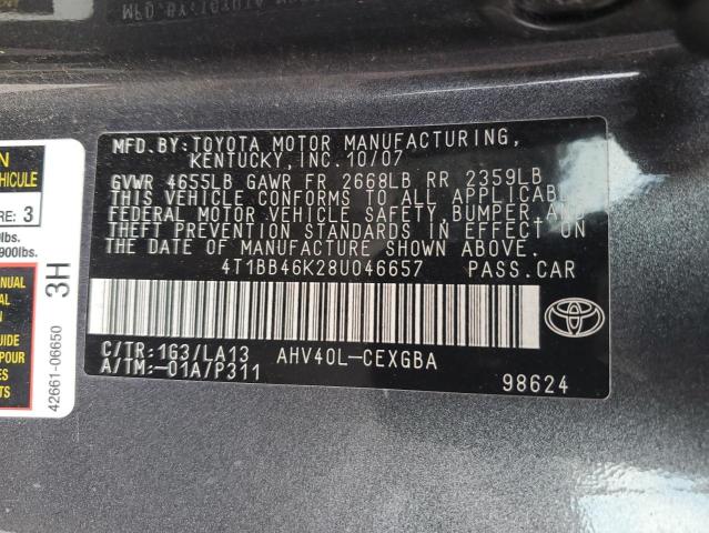 Photo 11 VIN: 4T1BB46K28U046657 - TOYOTA CAMRY 