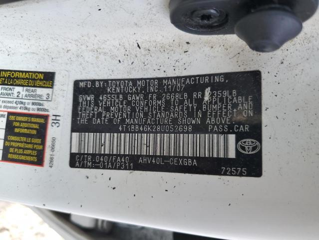 Photo 11 VIN: 4T1BB46K28U052698 - TOYOTA CAMRY HYBR 