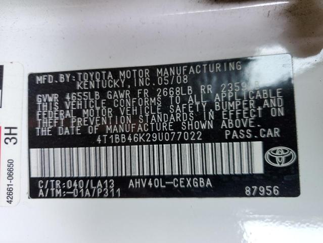 Photo 11 VIN: 4T1BB46K29U077022 - TOYOTA CAMRY HYBR 