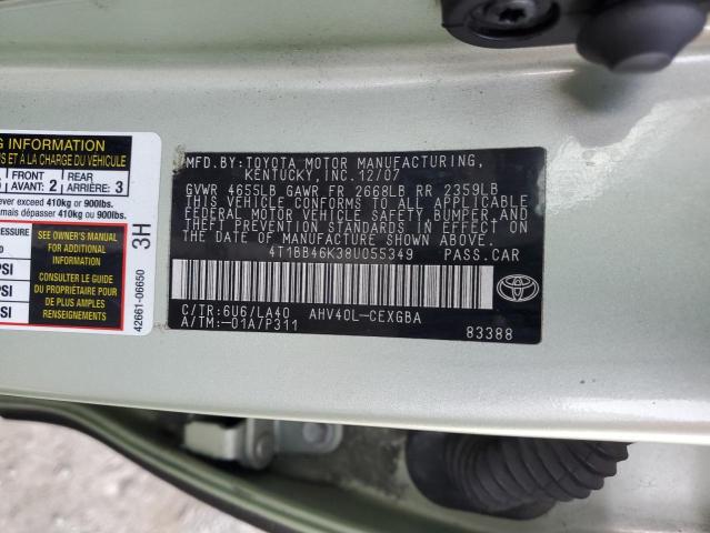 Photo 11 VIN: 4T1BB46K38U055349 - TOYOTA CAMRY HYBR 