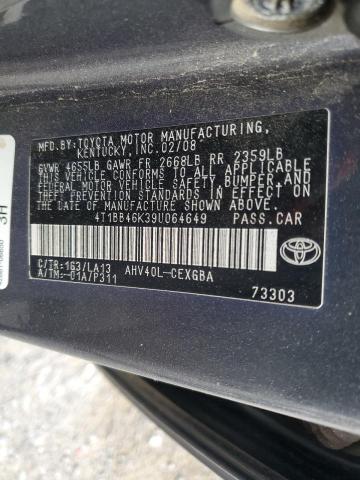 Photo 11 VIN: 4T1BB46K39U064649 - TOYOTA CAMRY HYBR 