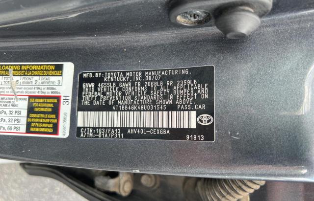 Photo 9 VIN: 4T1BB46K48U031545 - TOYOTA CAMRY 