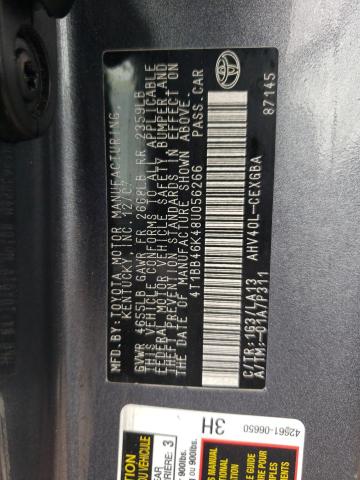 Photo 12 VIN: 4T1BB46K48U056266 - TOYOTA CAMRY 