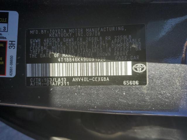 Photo 11 VIN: 4T1BB46K49U091598 - TOYOTA CAMRY HYBR 