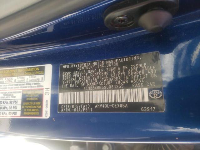 Photo 9 VIN: 4T1BB46K59U081355 - TOYOTA CAMRY HYBR 