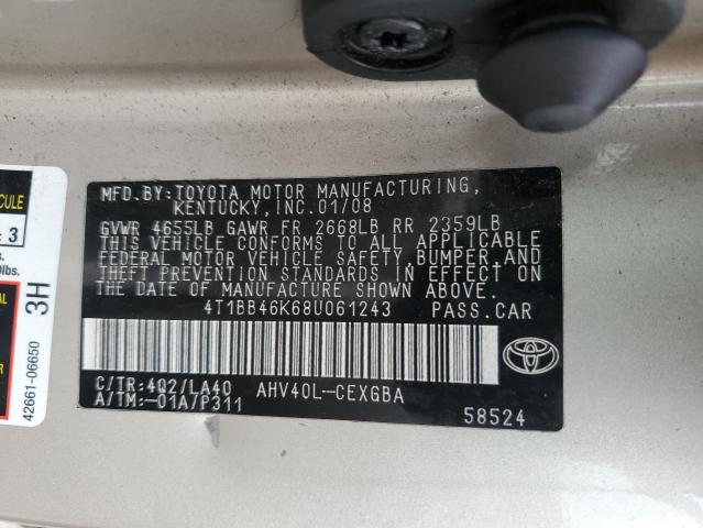 Photo 11 VIN: 4T1BB46K68U061243 - TOYOTA CAMRY 