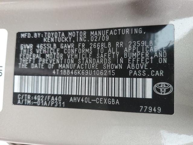 Photo 11 VIN: 4T1BB46K69U106215 - TOYOTA CAMRY 