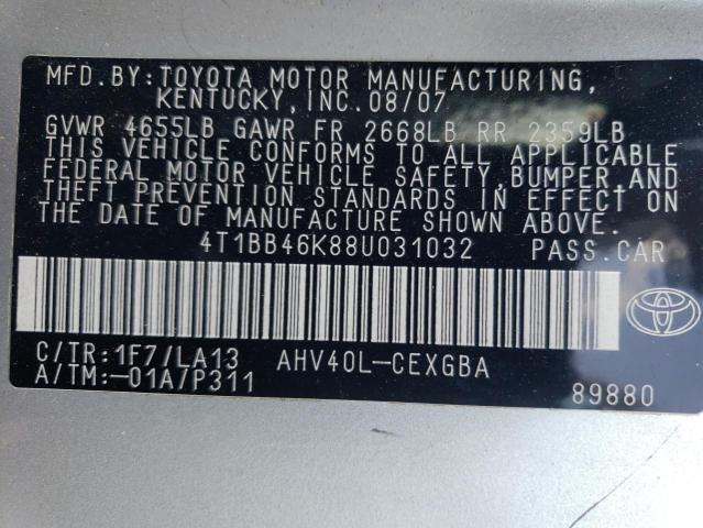 Photo 11 VIN: 4T1BB46K88U031032 - TOYOTA CAMRY 