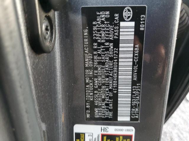 Photo 11 VIN: 4T1BB46K98U041732 - TOYOTA CAMRY HYBR 