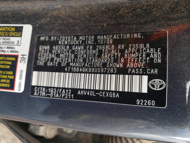 Photo 9 VIN: 4T1BB46K99U097283 - TOYOTA CAMRY HYBR 