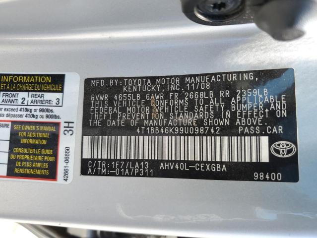 Photo 11 VIN: 4T1BB46K99U098742 - TOYOTA CAMRY 