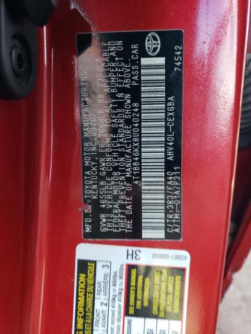 Photo 11 VIN: 4T1BB46KX8U040248 - TOYOTA CAMRY HYBR 