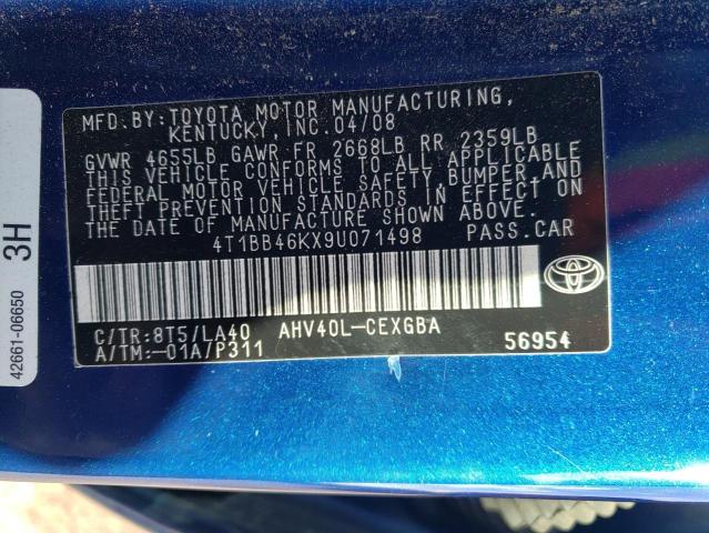 Photo 11 VIN: 4T1BB46KX9U071498 - TOYOTA CAMRY 