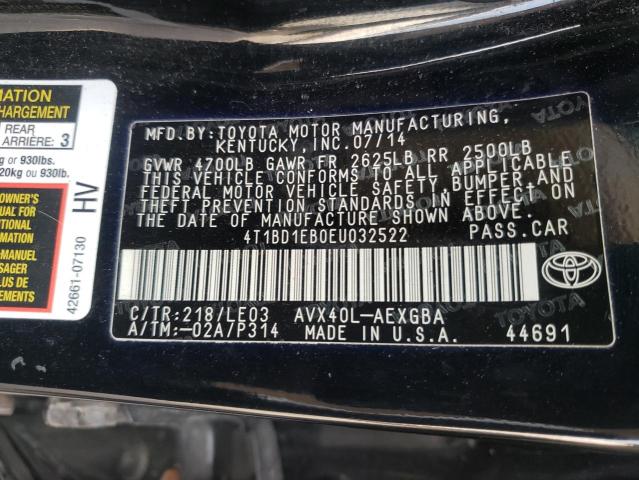 Photo 9 VIN: 4T1BD1EB0EU032522 - TOYOTA AVALON HYB 