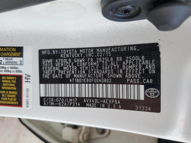 Photo 11 VIN: 4T1BD1EB0FU040802 - TOYOTA AVALON HYB 