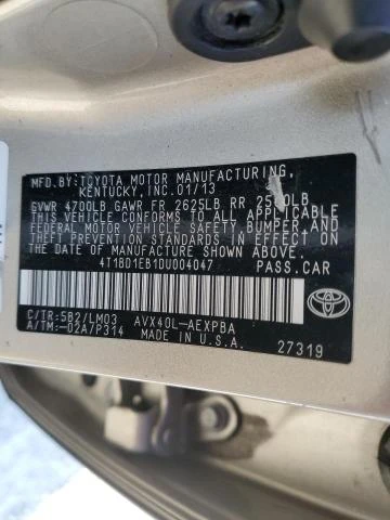 Photo 12 VIN: 4T1BD1EB1DU004047 - TOYOTA AVALON HYB 